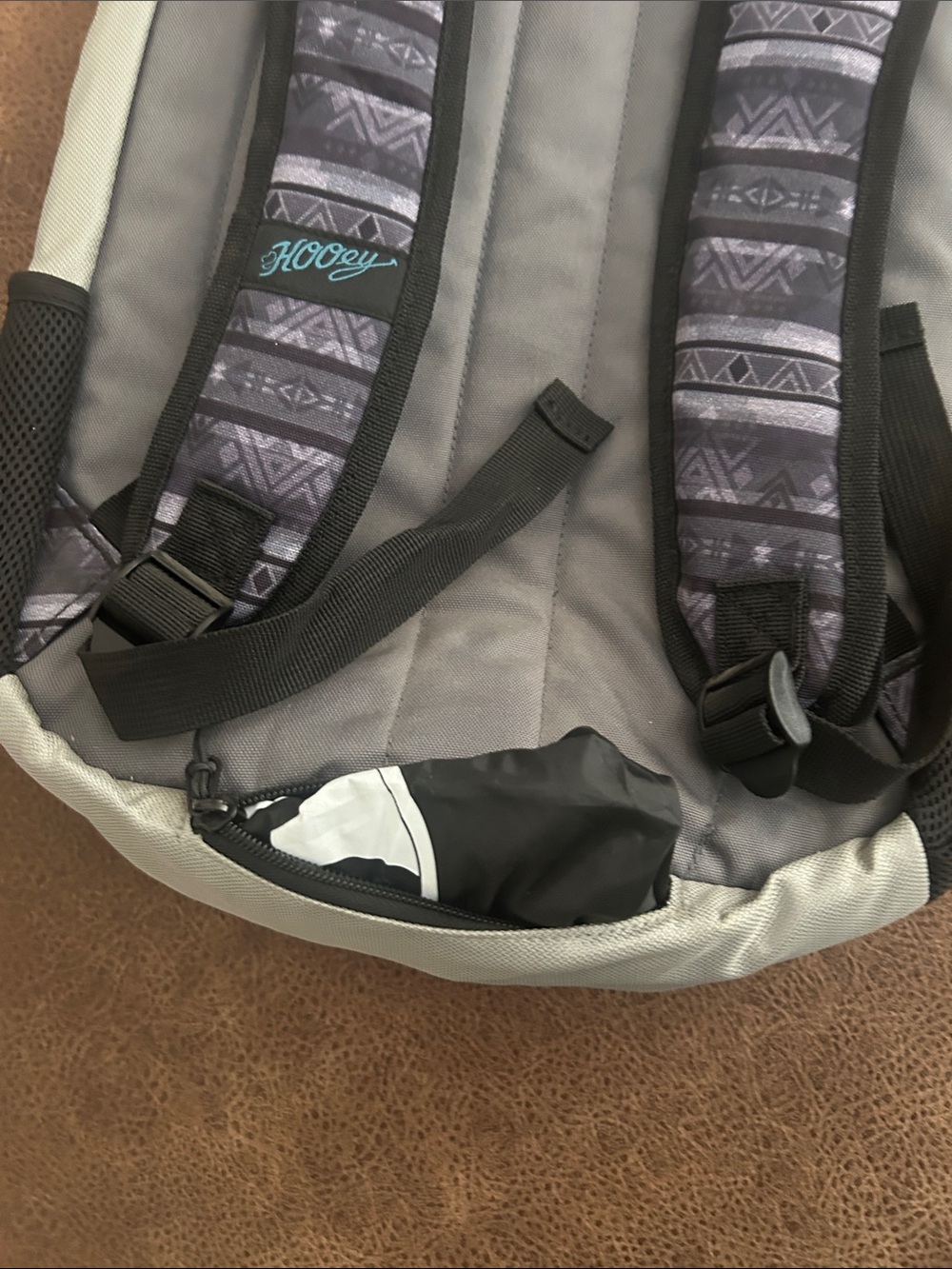 Hooey Gray and Lavender Backpack with Teal Accents - Picture 4 of 7